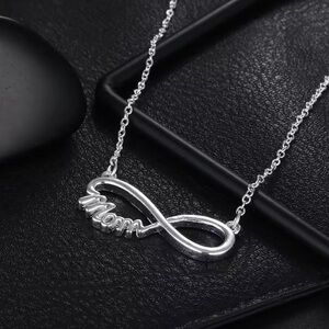 Sterling Silver Mom Infinity Necklace